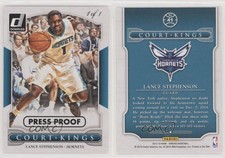 2014-15 Panini Donruss Court Kings Press Proof Black 1/1 Lance Stephenson #41