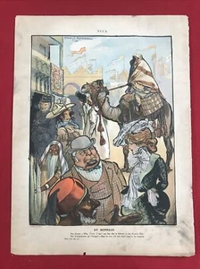 Puck Magazine Back Cover ? Frank A Nankivell Pan American exhibition 1901 camel - Foto 1 di 2