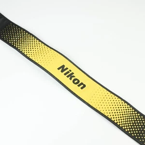 Nikon Z - 1 1/4 " Wide Yellow/Black - Nylon/Faux Leather - Camera Strap - Picture 1 of 6