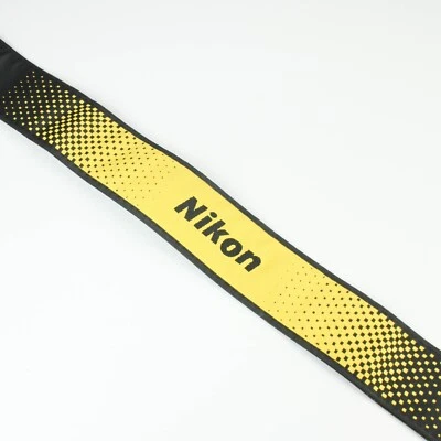 Nikon Z - 1 1/4 " Wide Yellow/Black - Nylon/Faux Leather - Camera Strap - Image 1 of 4