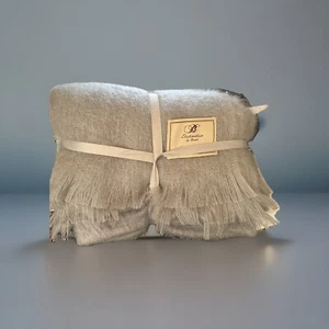 Distinction by Bronte England Gray Luxury Mohair Throw Blanket 60x75”, NWOT - Picture 1 of 3