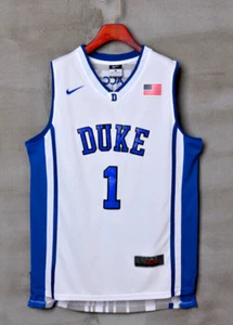 Kyrie Irving #1 Duke Blue Devils Basketball Jersey Men's White Black Blue - Picture 1 of 27