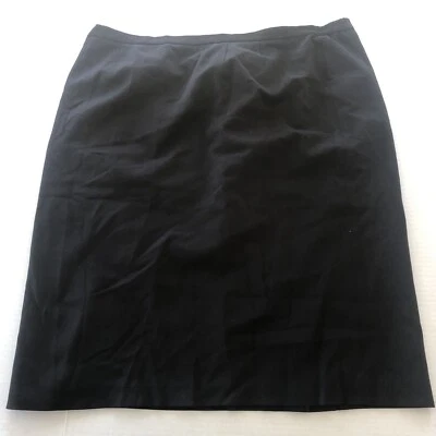 Falda Larry Levine Clásica Negra Recta Hasta la Rodilla Modesta Para Mujer’s 20W A3905 Foto 1 de 4