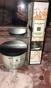 Olivia Blake Pumpkin Holiday Scented Candle Reed Diffuser Gift Set Thanksgiving - Picture 1 of 3