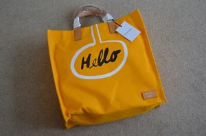 PAUL SMITH + CHRISTOPH NIEMANN yellow tote bag shopper shopping HELLO GOODBYE - Picture 1 of 9