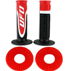 UFO AXIOM Triple density Motocross MX Enduro Grips Donuts Combo Deal Red - Picture 1 of 1