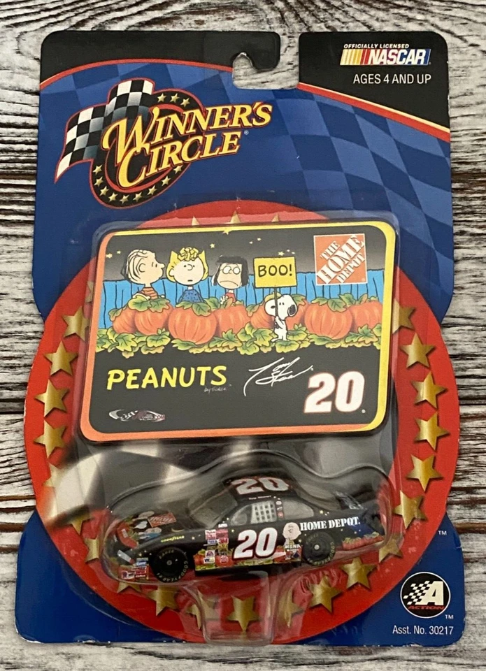 #20 Tony Stewart 2002 Home DEPOT Black Pontiac Peanuts Winners Circle 1 64
