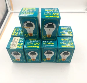 10 units Bulbrite 712160 - 60A19HM - 60 Watt 120 Volt 580 Lumens A19 Half Mirror - Picture 1 of 4
