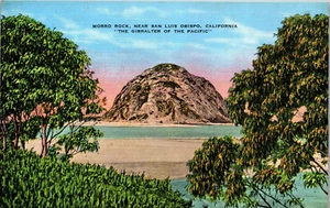 Postcard, Vintage,San Luis Obispo, Ca, Morro Rock, Bay and State Park PC24 - Picture 1 of 2