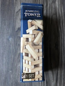 Jumbling Tower 48 Pieces Classic Wooden Puzzle Game By Cardinal Metal Box Sealed - Picture 1 of 3