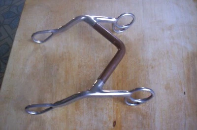 Broca Whoa Trammell de acero inoxidable usada 5" de alto puerto de cobre vástagos de 7" Foto 1 de 4