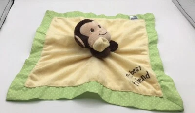 Garanimals Monkey Lovey Security Blanket Baby "My Best Friend" Yellow/Green Gift - Image 1 of 4