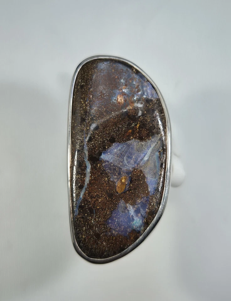 Ring  Boulder Opal Boulderopal Silber 925  Ringgröße:59  Australien Unikat 297 - Bild 1 von 4