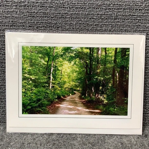 The Path Cedar Mountain North Carolina Blank Folded Card with Envelope Original - Image 1 of 4