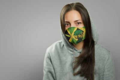 Queen Nanny of the Maroons Jamaica Fashion Face Masks Reusable Washable Fabric - Image 1 of 4