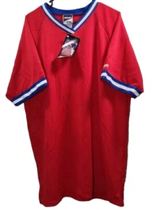 Vintage BIKE Athletic Baseball Jersey Shirt Mens XXL Red/Blue 90s NOS NWT BLANK - Picture 1 of 10