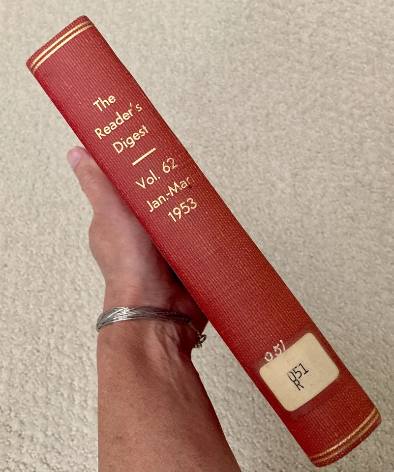 1953 Reader's Digest Bound Magazines 62 Jan Feb Mar Red Book Korea War Russia - Image 1 of 4