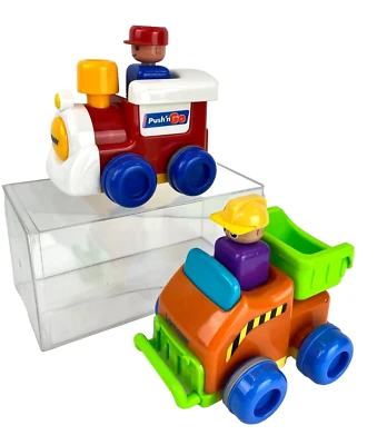 Juguete Tomy Push 'n Go Coches Tren y Camión de Volteo Lamaze De Colección Excelente Juguete para Niños Pequeños Foto 1 de 4
