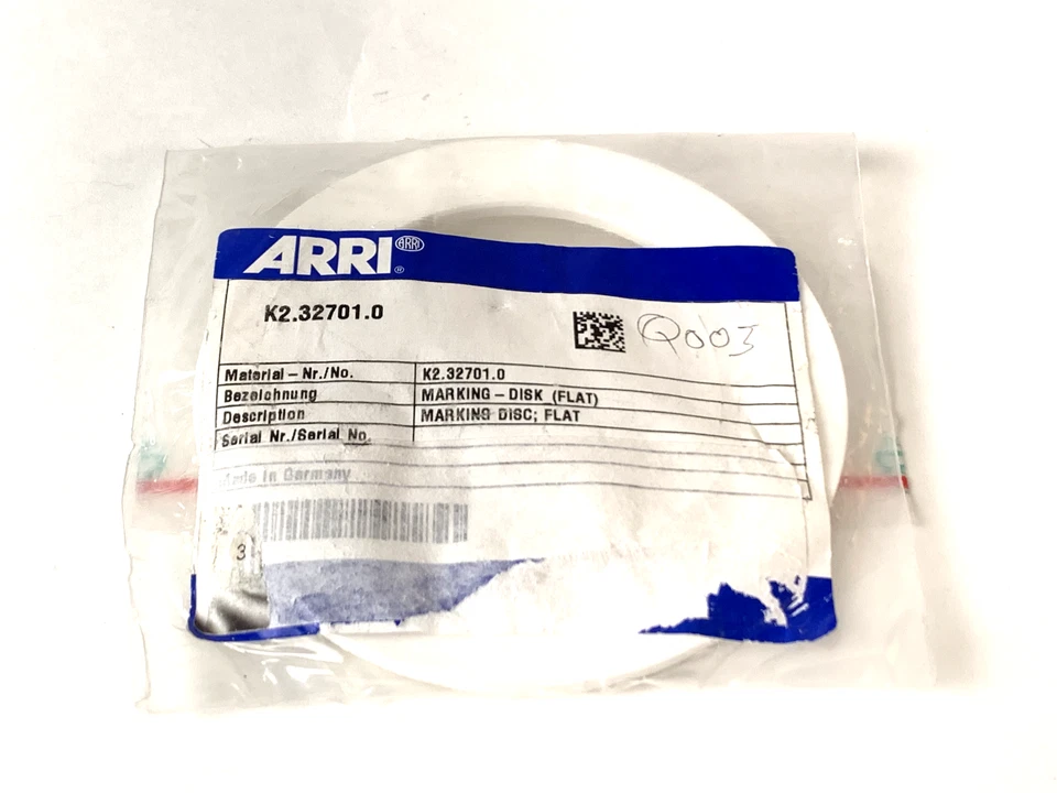 ARRI Flat Marking Disk for WCU-3 & Standard/2-Speed FF Knob - Image 1 of 1