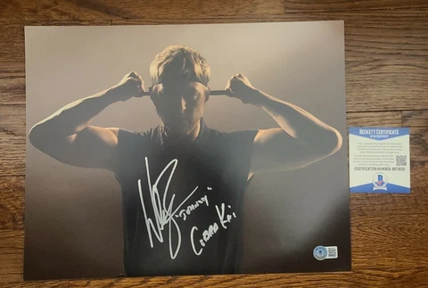 WILLIAM ZABKA SIGNED 11X14 PHOTO JOHNNY COBRA KAI BECKETT AUTHENTIC #BB76031 WOW Cover