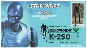 21-107, 2021,Star Wars Droids, K-2SO, First Day Cover, Digital Color Postmark, - Picture 1 of 1