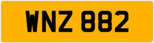 WNZ 882 W 3X3 DATELESS PRIVATE NUMBER PLATE WILL WIL WENDY WES WALT WAYNE WOLF - Picture 1 of 1