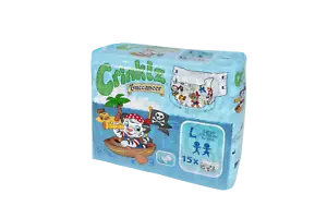 Crinklz Buccaneer Diapers - Pack of 15 - Picture 1 of 5