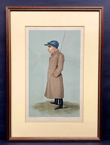 Sam Loates Jockey Print original by Spy mount framed 1869 Vanity Fair - Picture 1 of 4