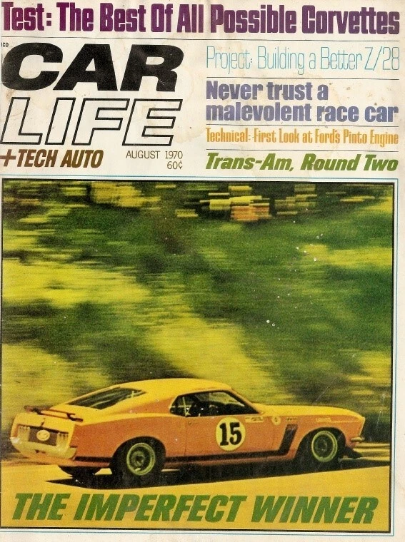 CAR LIFE 1970 AUG - LT-1 VETTE, HOP-UP A Z28, CHRYSLER LETTER CARS & 300H, STAG - Image 1 of 1