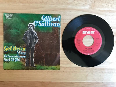 IMPORT Gilbert O’Sullivan Get Down/A Very Extraordinary Sort Of Girl 7” MAM 96 - Image 1 of 4