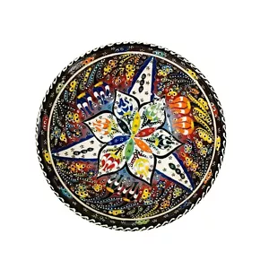 8" Turkish Handmade Floral Serving Bowl Decorative Bowl Ceramic Bowl - Picture 1 of 6
