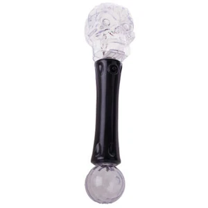 Crazy Eyes LED Crystal Skull Halloween 12" Trick or Treat Light-Up Wand, Multi - Picture 1 of 1