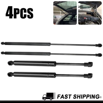 Front Hood+Window Glass Gas Shocks Struts Lift Support For BMW X5 E53 4Pcs - Image 1 of 4