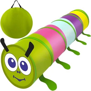 Tunnel de jeu Pup-Up multicolore pour tout-petits Motif mille-pattes 46 x 165 cm - Foto 1 di 8