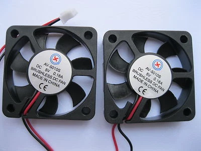 10 pcs Brushless DC Cooling Fan 7 Blade 5V 5010S 50x50x10mm 2Wire Sleeve Bearing - Image 1 of 2