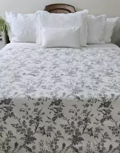 TWIN Ikea ALVINE KVIST Duvet Floral Botanical French Country 100% Cotton TWIN - Picture 1 of 11