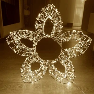 LED-Deko Blume „Shine“ – 960 warmweiße LEDs auf filigranem Draht, Ø 38 cm - Bild 1 von 4