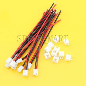 10 Sets XH2.54 Single-Head 2Pin Wire To Board Connector 10cm 22AWG With Socket - Picture 1 of 3