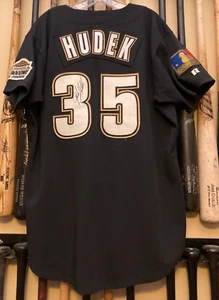 John Hudek - Maglia usata gioco Houston Astros 1994 - Astrodome e patch 125° - Foto 1 di 8