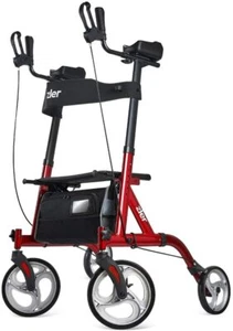 2025 Zler Upright Walker Tall with 10” Front Wheels Stand Up Folding Rollator - Picture 1 of 6