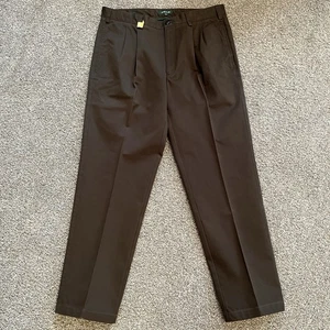 Orvis Ultimate Men’s 36 Chino Pants Pleated Front Brown Cotton 30.5 Inseam - Picture 1 of 10