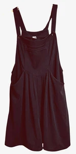 Halara Pockets Waffle Casual Overalls Black Sleeveless Romper Large - Picture 1 of 12
