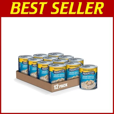 Deliciosa sopa cremosa de arroz silvestre de pollo asado, paquete de 12 Foto 1 de 4