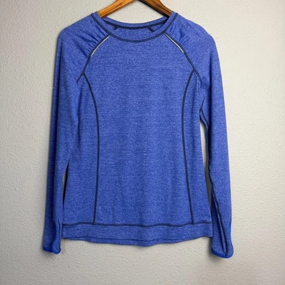 Lucy Tech Blue Heathered Long Sleeve Pullover Compression Athleisure Size M - Image 1 of 4