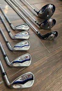 Callaway X2 HOT Irons set S-flex (8) clubs 6-9 + PW + 3,5h,10.5 Red White Blue - Picture 1 of 15