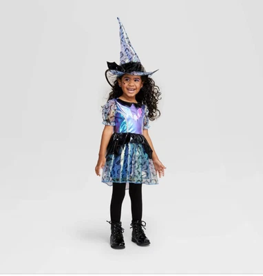 Brand New! Hyde & Eek! Toddler Iridescent Witch Halloween Costume - Size (2T-3T) - Image 1 of 2