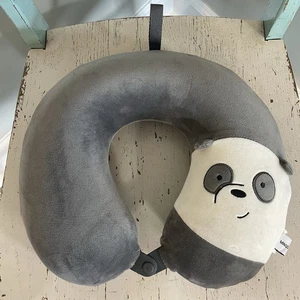 MINISO We Bare Bears Panda Almohada Cuello en Forma de U Gris Suave Viaje Vuelo - Imagen 1 de 5