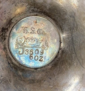 Vintage H.S. Co Silberplatte Sauciere 6oz J3509 Löwe, Krone, Pferd Stempel  - Bild 1 von 5