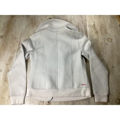 Chaqueta Peace Love World Moto Cremallera Completa Cuello Asimétrico Gris Mujer Foto 1 de 4