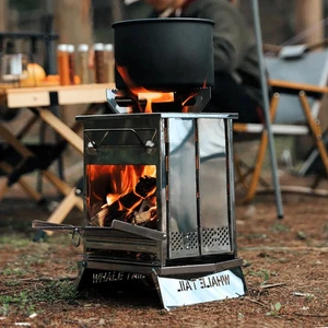 Estufa de leña para camping Estufa de campamento plegable portátil Estufa plegable - Imagen 1 de 7